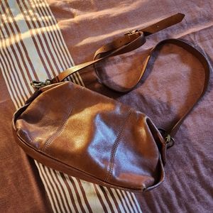 Brown leather Madewell cross-body